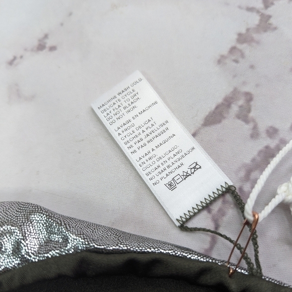 Good American Swim Bottom Women Foil Green Better Bikini Metallic - Picture 8 of 10